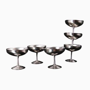 Eisbecher aus Edelstahl, 1980, 6 . Set