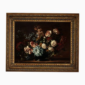 Roberto Suraci, Natura morta floreale, anni '80, Olio su tela, con cornice