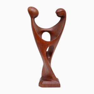 Teak Skulptur von Simon Randers, Dänemark, 1960er