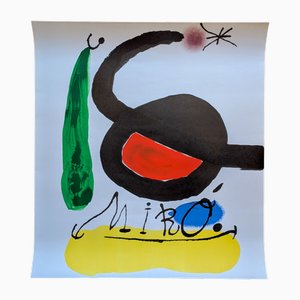 Joan Miro, Abstraktion in Farben, Signierte Farblithographie, 1970er