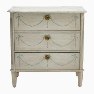 Cassettiera gustaviana con decorazioni ad arco, metà XIX secolo