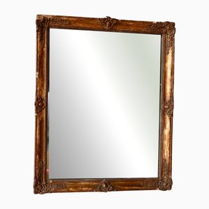 Antique Patinated Gilded Beveled Mirror, 1814