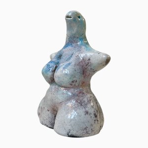 Vintage Surreal Ceramic Female Figurine in the style of Åke Holm, 1970s