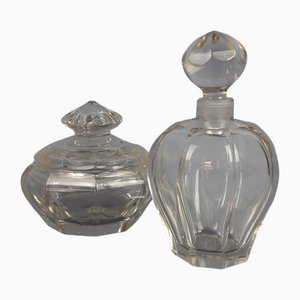 Vintage Parfümflaschen aus klarem Muranoglas von Murano, 1940er, 2er Set