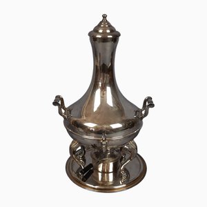 Silverplated Samovar with Saucer and Warmer, 1970