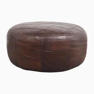Vintage Patchwork Leather Ottman, 1970s