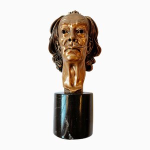 Arno Breker, Büste von Salvador Dalí, 1975, Bronze mit Marmorsockel