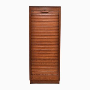 Vintage Schrank mit Rolltüren aus Eiche, 1950er