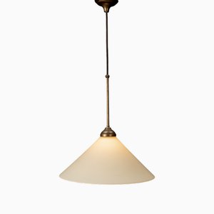 Lámpara colgante de techo con vidrio esmerilado de Art & Licht, años 80