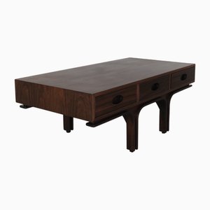 Italienischer Couchtisch aus Holz von Gianfranco Frattni für Bernini, 1960er