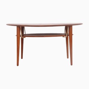 Minerva Couchtisch aus Teak & Messing von Orla Mølgaard-Nielsen für France & Søn, 1950er