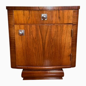 Art Deco Cabinet in Walnut Root Veneer on Beech Socle, 1930s