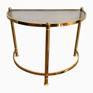 Table Console Hollywood Regency en Laiton, 1970s