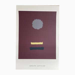 Ohne Titel (1969) von Adolph Gottlieb (19031974), einer der führenden Persönlichkeiten des Abstrakten Expressionismus und Schlüsselfiguren der amerikanischen Kunst der Nachkriegszeit. Bekannt für seine kräftigen Farben und symbolischen Formen...., 2000er,