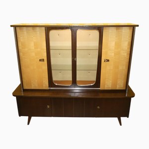 Vintage Living Room Cabinet with Illuminated Display Case, 1960s
