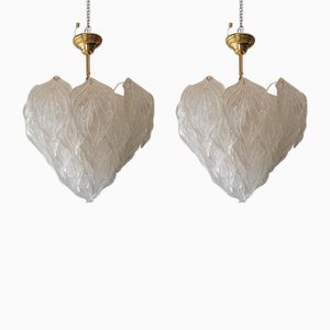 Foglie Chandeliers by Novaresi, 1970s, Set of 2