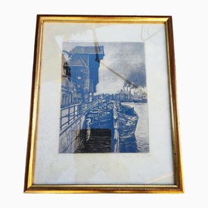 Pre-War Gdansk, 1920s, Print, Framed