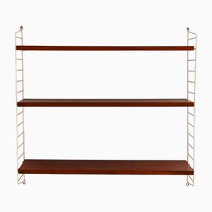 Vintage Scandinavian Hylla Mahogany Shelf, 1960s