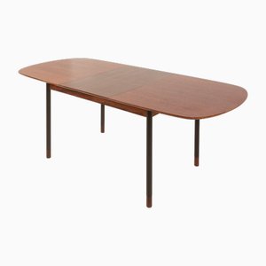Table de Salle à Manger Ovale en Palissandre avec Rallonges Cachées, Italie, 1970s