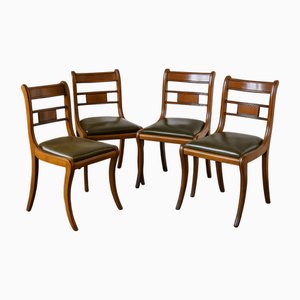 Mid-Century Curved Wood Chairs, Set of 4