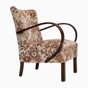 Dänischer Art Deco Sessel aus Möbelvelours & Buchenholz, 1950er