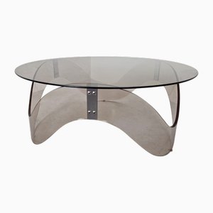 Space Age Couchtisch aus Acrylglas & Glas, 1970er