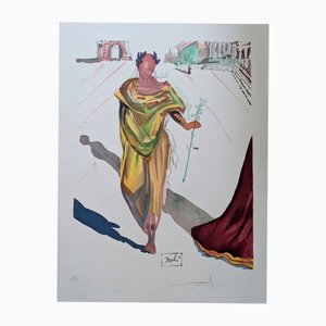 Salvador Dali, Apollon, xilografía en color firmada a mano, 1978
