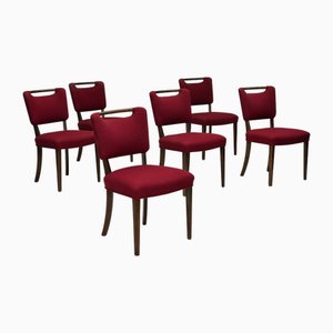 Danish Dining Chairs in Furniture Wool and Beech Wood, 1960s, Set of 6