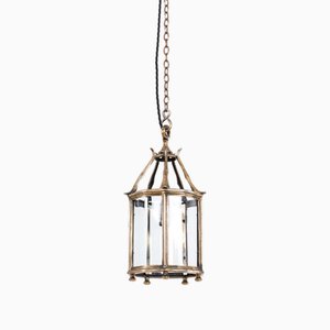 Lanterne de Porche Antique en Laiton Plaqué Argent de Faraday & Son