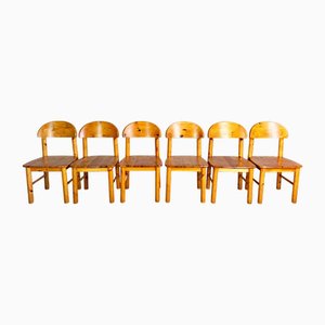 Chaises Mid-Century en Pin de Rainer Daumiller, Set de 6