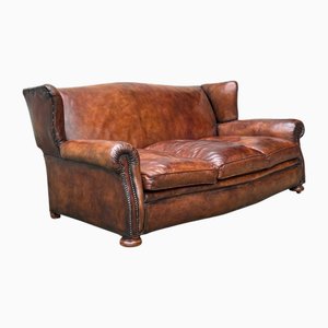 Großes Dreisitzer Ledersofa, 19. Jh., 1880