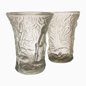 Glass Marine Life Vases attributed to Josef Inwald for Barolac, 1960s, Set of 2