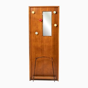 Wandmontierter Mid-Century Garderoben- und Schirmständer im Stil von Roger Feraud, 1950er