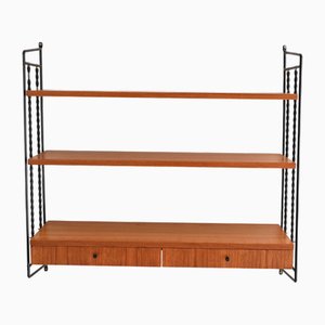 Skandinavisches Hylla Teak Regalsystem mit Schubladen, 1960er
