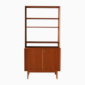 Scandinavian Teak Bookcase with Storage Compartment, 1960s