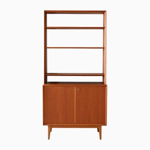 Scandinavian Teak Bookcase with Storage Compartment, 1960s