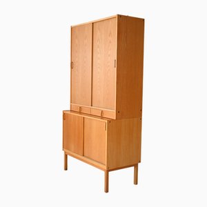 Vintage Oak Double-Body Bookcase by Bertil Fridhagen for Bodafors, 1960s