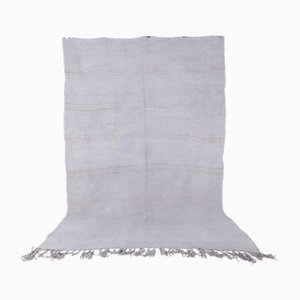 Tapis Kilim en Chanvre Tissé Main Beige Anatolien