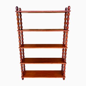 French Mahogany Five-Tier Bookcase