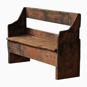 Alpine Larch Bench Folk Art Aosta Valley, 1800