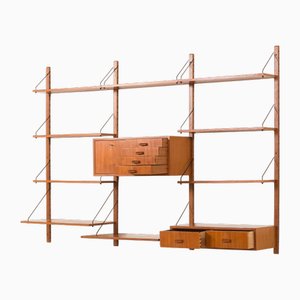 Danish Teak Wall Unit by GL Mobler, 1960s