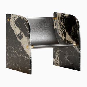 Silla Ana Nero Antico de mármol de Serafini