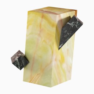 Kleiner grüner Onyx Beistelltisch aus Kristallglas von Serafini