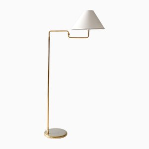 Lampadaire Vintage Scandinave en Laiton, 1950s