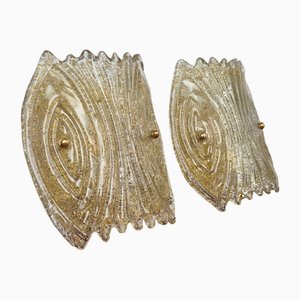 Mid-Century Handblown Wall Lamp Sconces from Raf, Sweden, 1960s, Set of 2