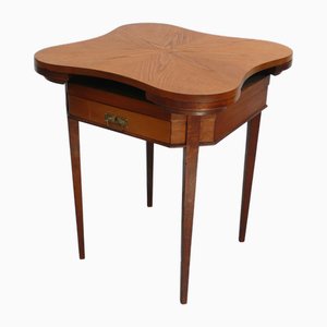Antique Small Game Table and Tea Table in Oak Wood, 1900s