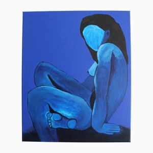 Bodasca, Femme au clair de lune, Acrylic on Canvas