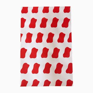 Claude Viallat, Untitled (Red), Original Signed Silkscreen Print, 1980