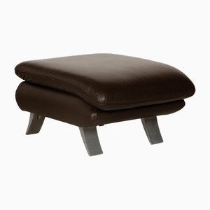 Leather Stool in Brown by Koinor Rossini