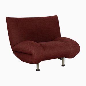 Sillón de tela en rojo vino de Rolf Benz
